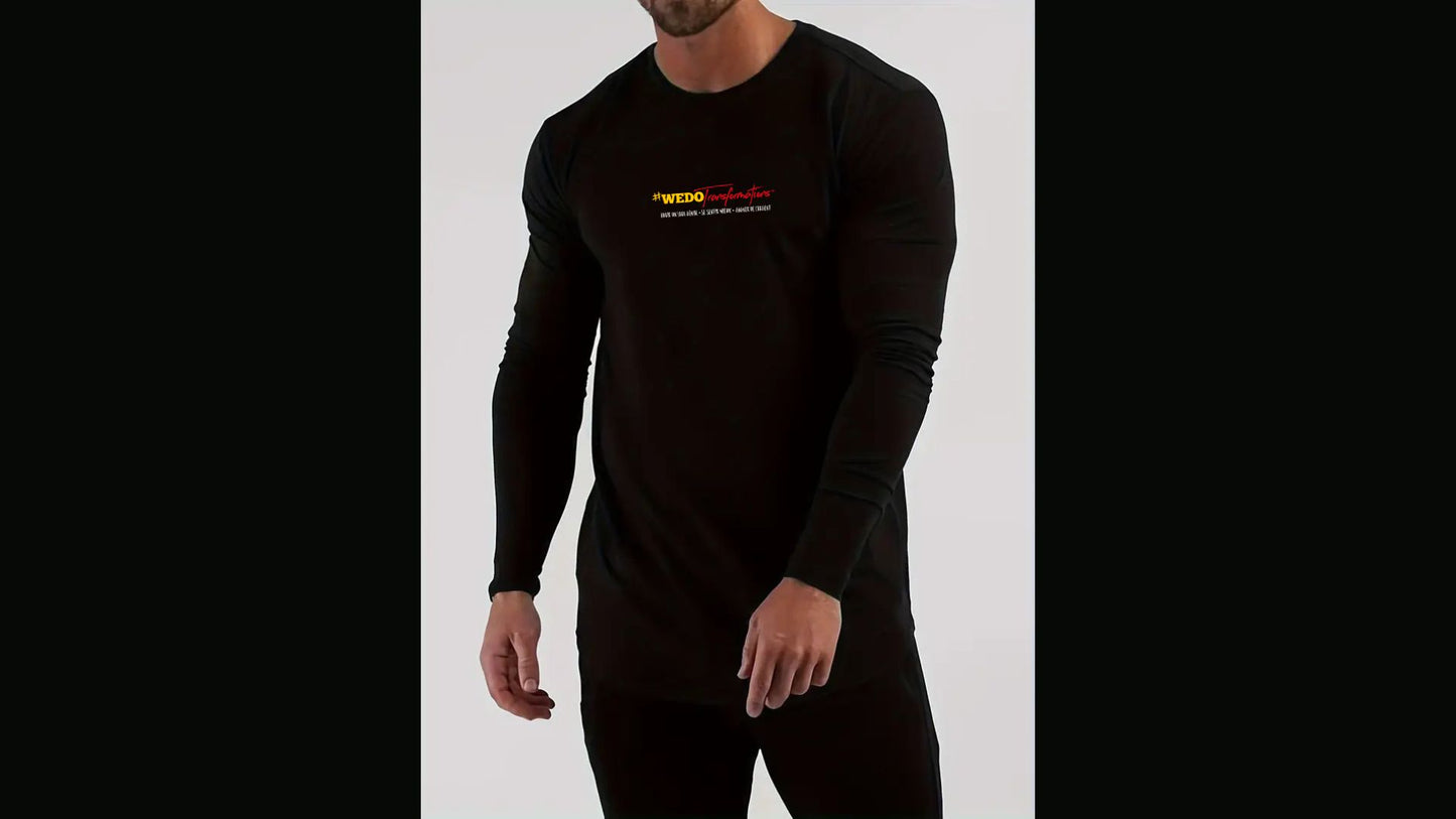 Haut Manches longues sport ajustée - col rond - Homme