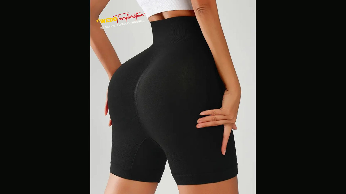 Short noir Taille haute - Femme