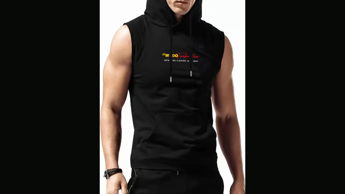 Débardeur à capuche noir - Homme