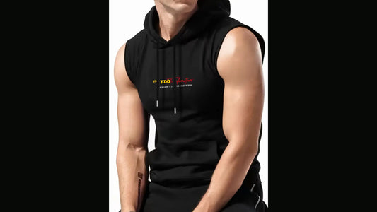 Débardeur à capuche noir - Homme